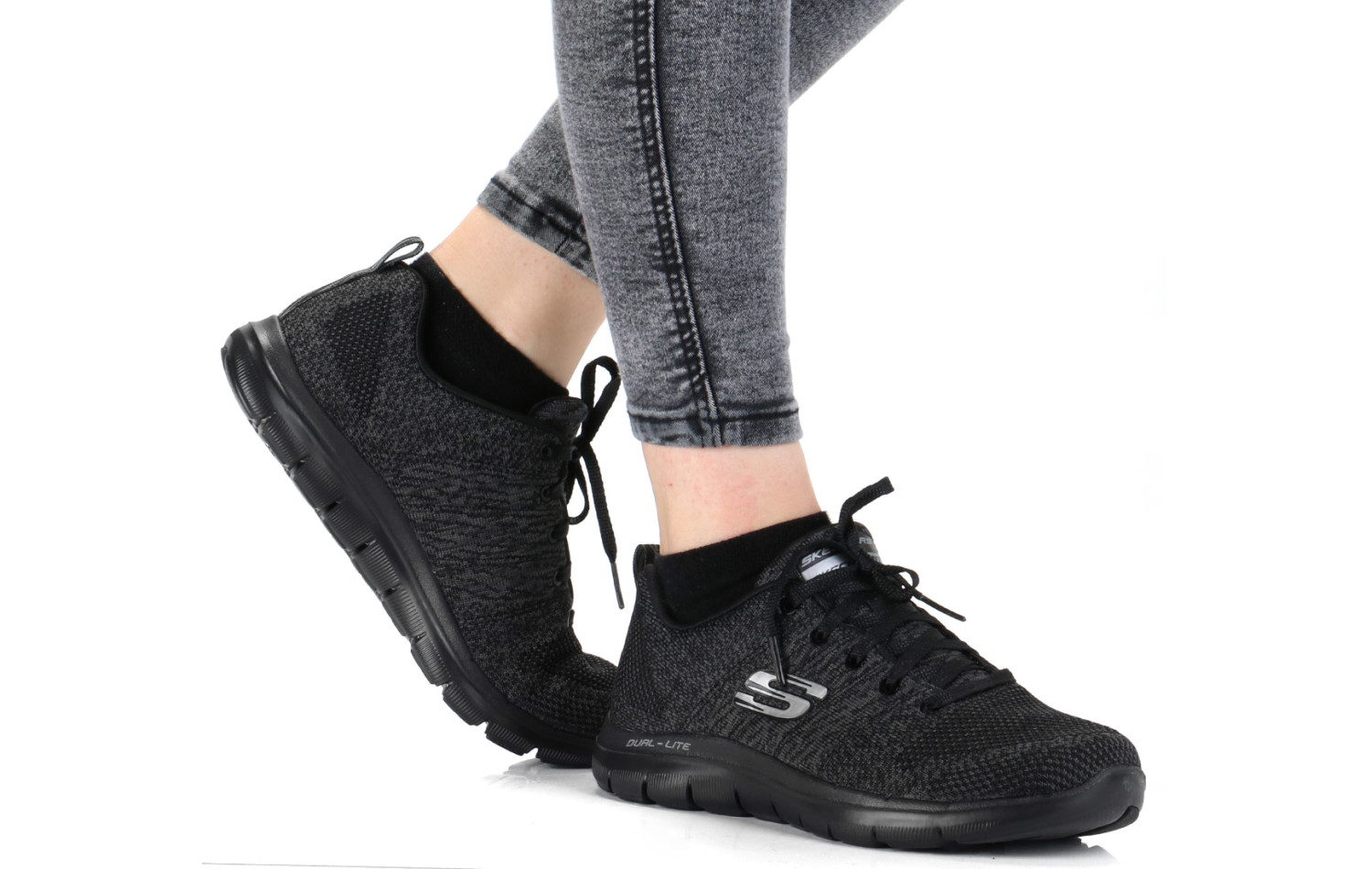 Sportowe SKECHERS-12756/BKCC - obuwie - HitObuwie.pl