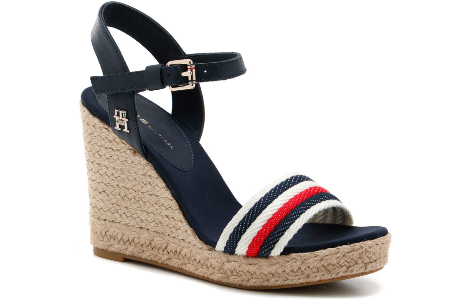 Sandały TOMMY HILFIGER CORPORATE WEDGE FW0FW07086