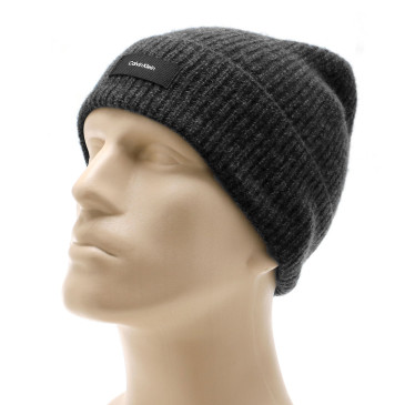 Czapki męskie CALVIN KLEIN-DADDY-WOOL-RIB-BEANIE-K50K507495