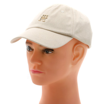 Czapki damskie TOMMY HILFIGER NATURALLY TH SOFT CAP AW0AW14528