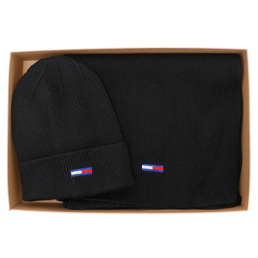 Zestaw czapka z szalem TOMMY JEANS TJW FLAG BEANIE AND SCARF AW0AW15482